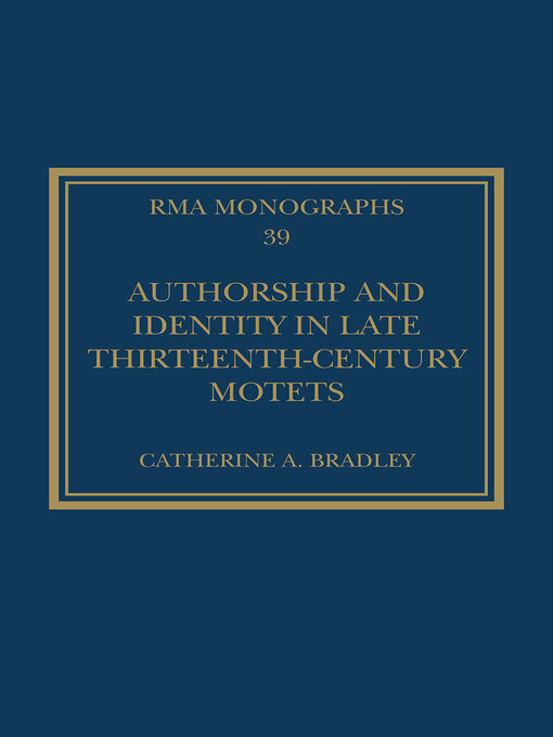 תמונה של  Authorship and Identity in Late Thirteenth-Century Motets